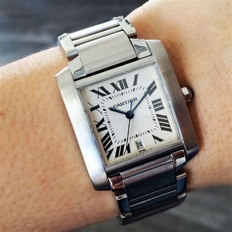 cartier tank stainless steel|cartier stainless steel tank francaise.